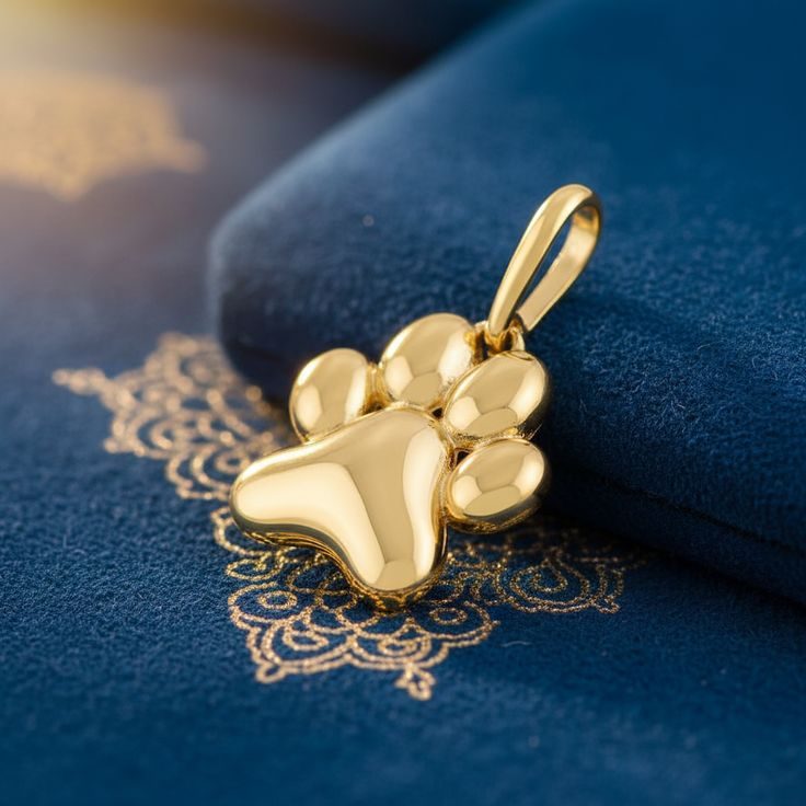 Pingente Patinha — Patinha bojuda, alto brilho em ouro 18k